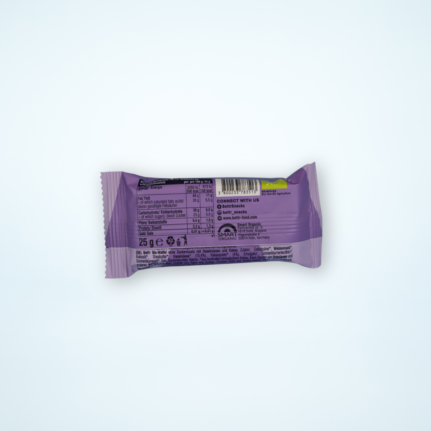 Haselnuss-Kakao Waffel 25g