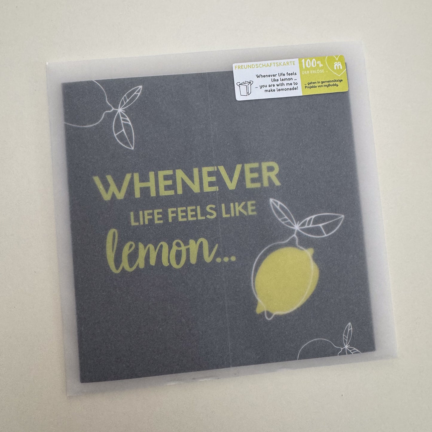 20 x Freundschaftskarten LEMON