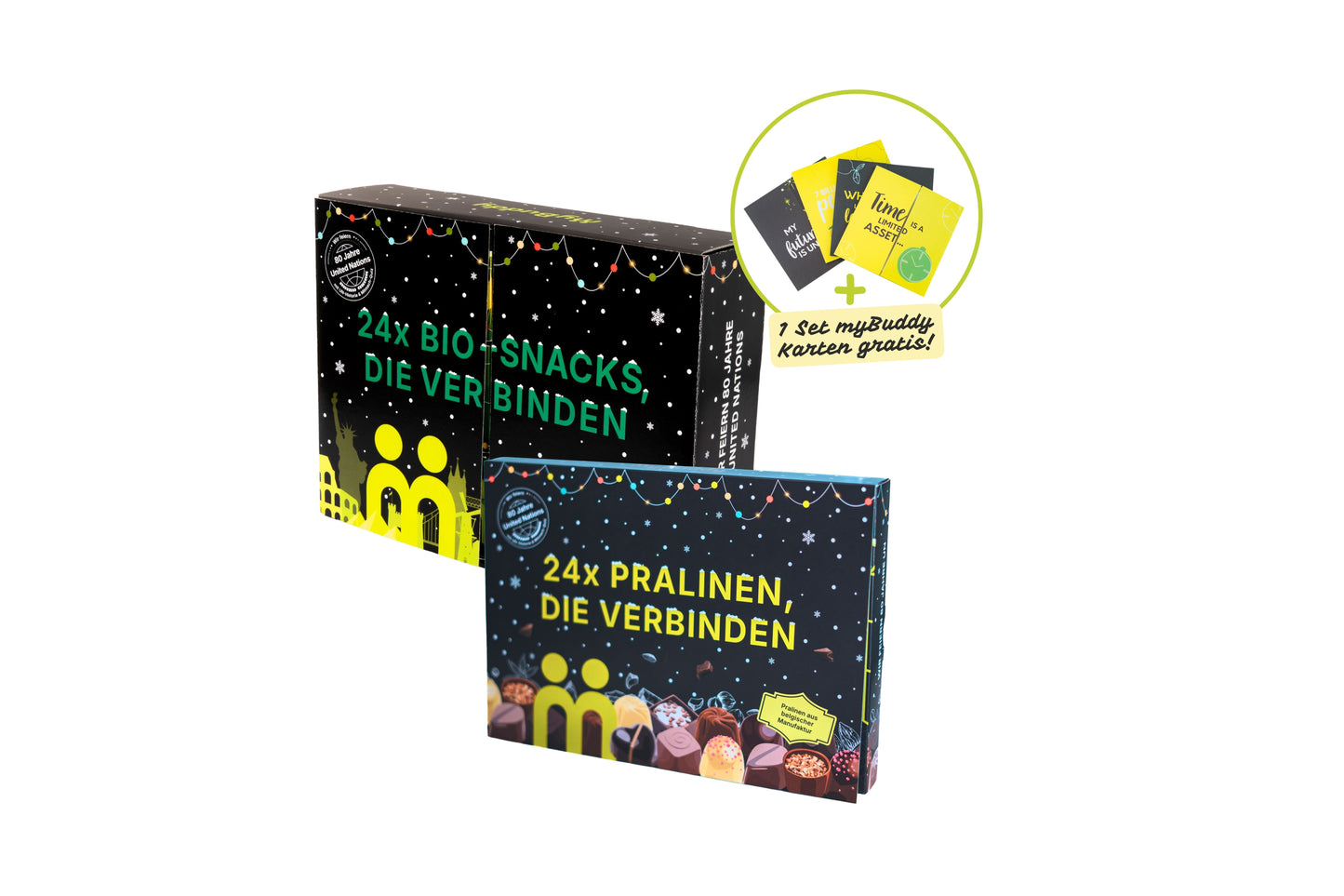 2er Pralinen x BIO-Snacks Adventskalender MIX-Bundle