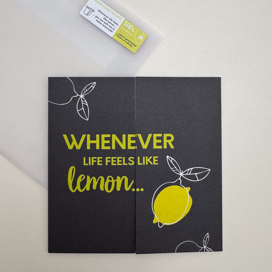 4 x Freundschaftskarten LEMON