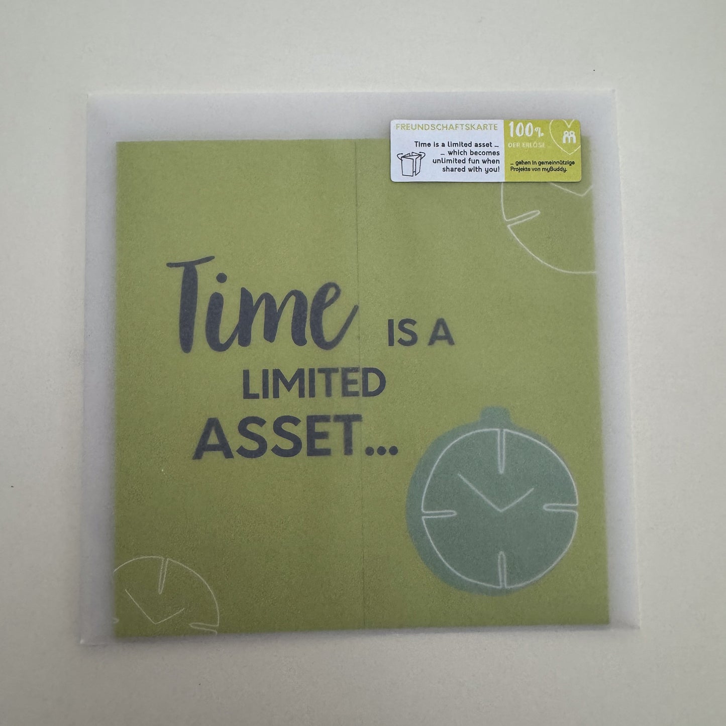 4 x Freundschaftskarten TIME