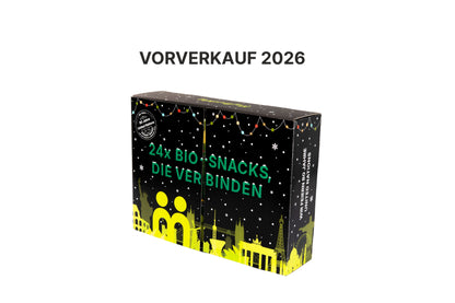 VORVERKAUF veganer BIO-Snacks aus aller Welt Adventskalender 2026