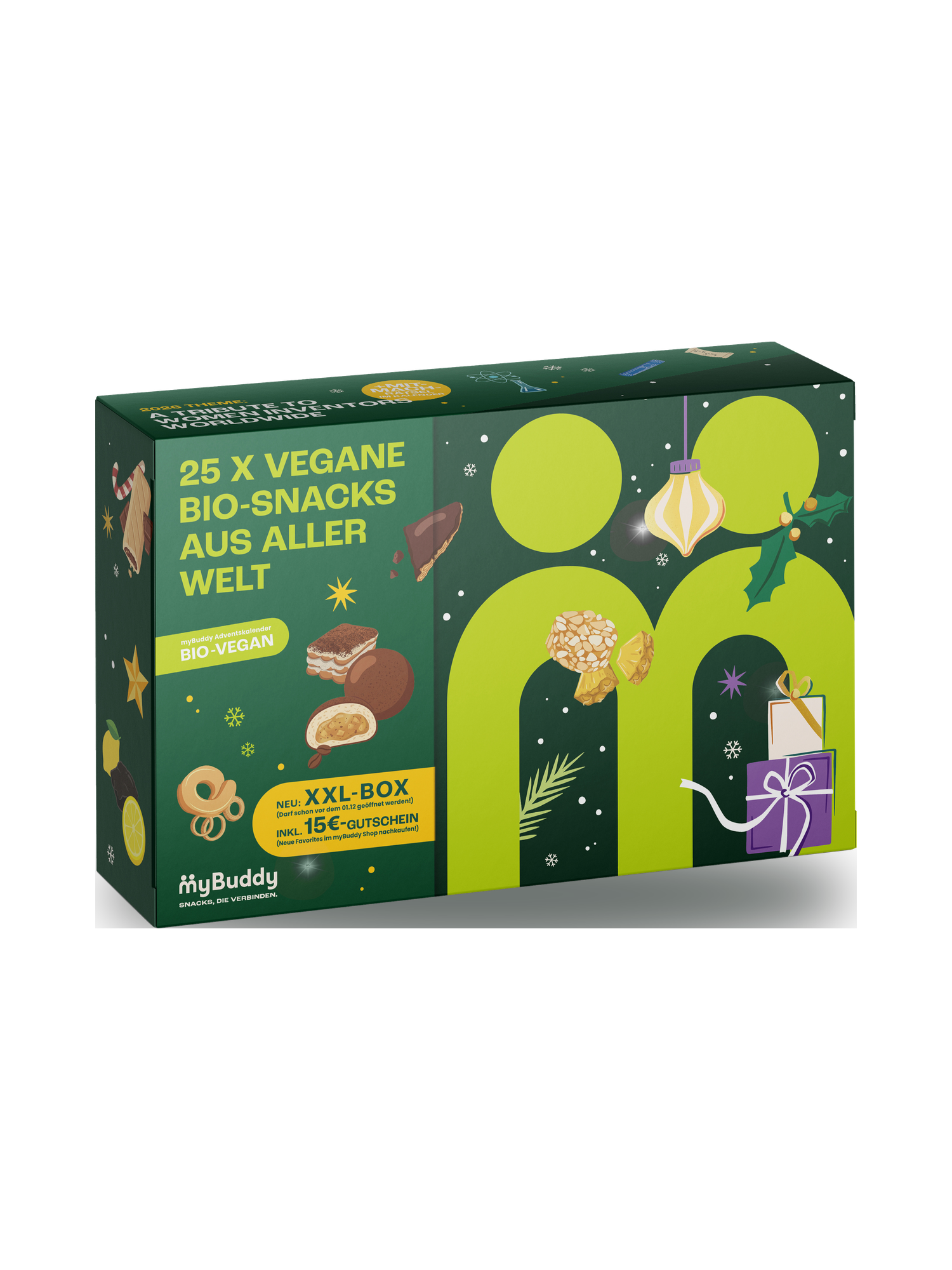 myBuddy Adventskalender 2026 BIO-VEGAN, geschlossene Verpackung freigestellt