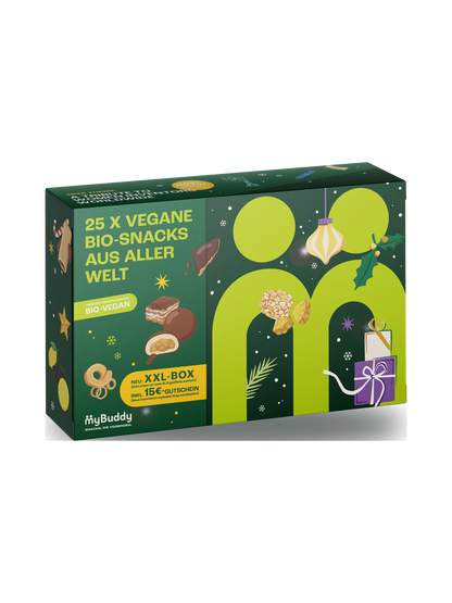 myBuddy Adventskalender 2026 BIO-VEGAN, geschlossene Verpackung freigestellt